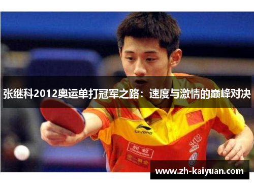张继科2012奥运单打冠军之路：速度与激情的巅峰对决